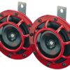 HELLA 003399803 Supertone 12V High Tone / Low Tone Twin Horn Kit with Red Protective Grill, 2 Horns